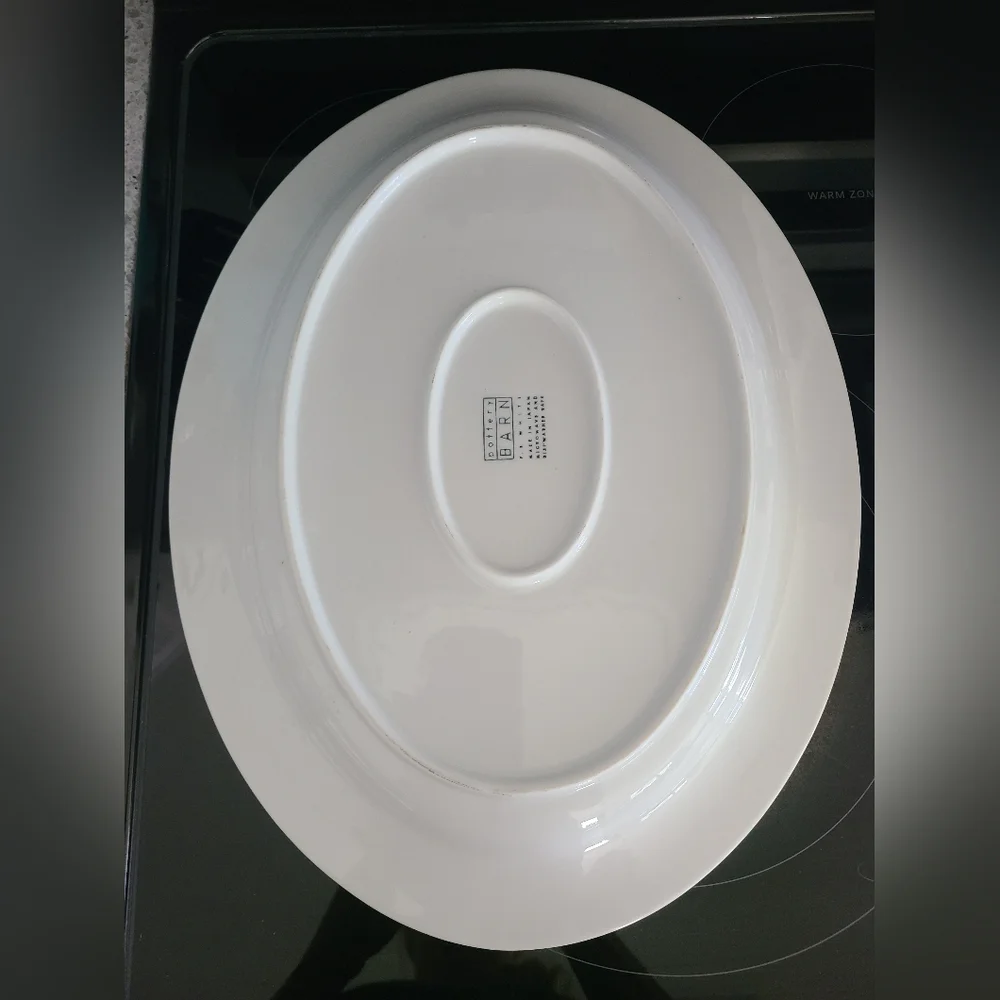 Pottery Barn Porcelain Oval Serving Platter